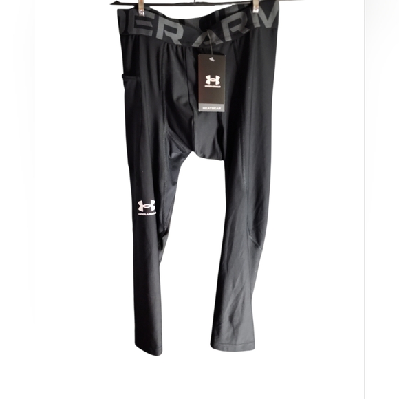 Under Armour Other - Mens Under Armour HeatGear Compression Tights With Side Pocket Size M NWT